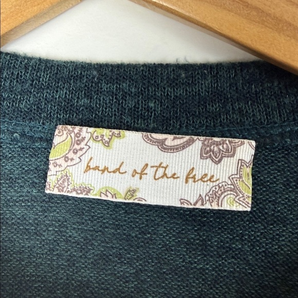 Band of the Free Green/Blue Ruffled Sweater - Picture 2 of 6